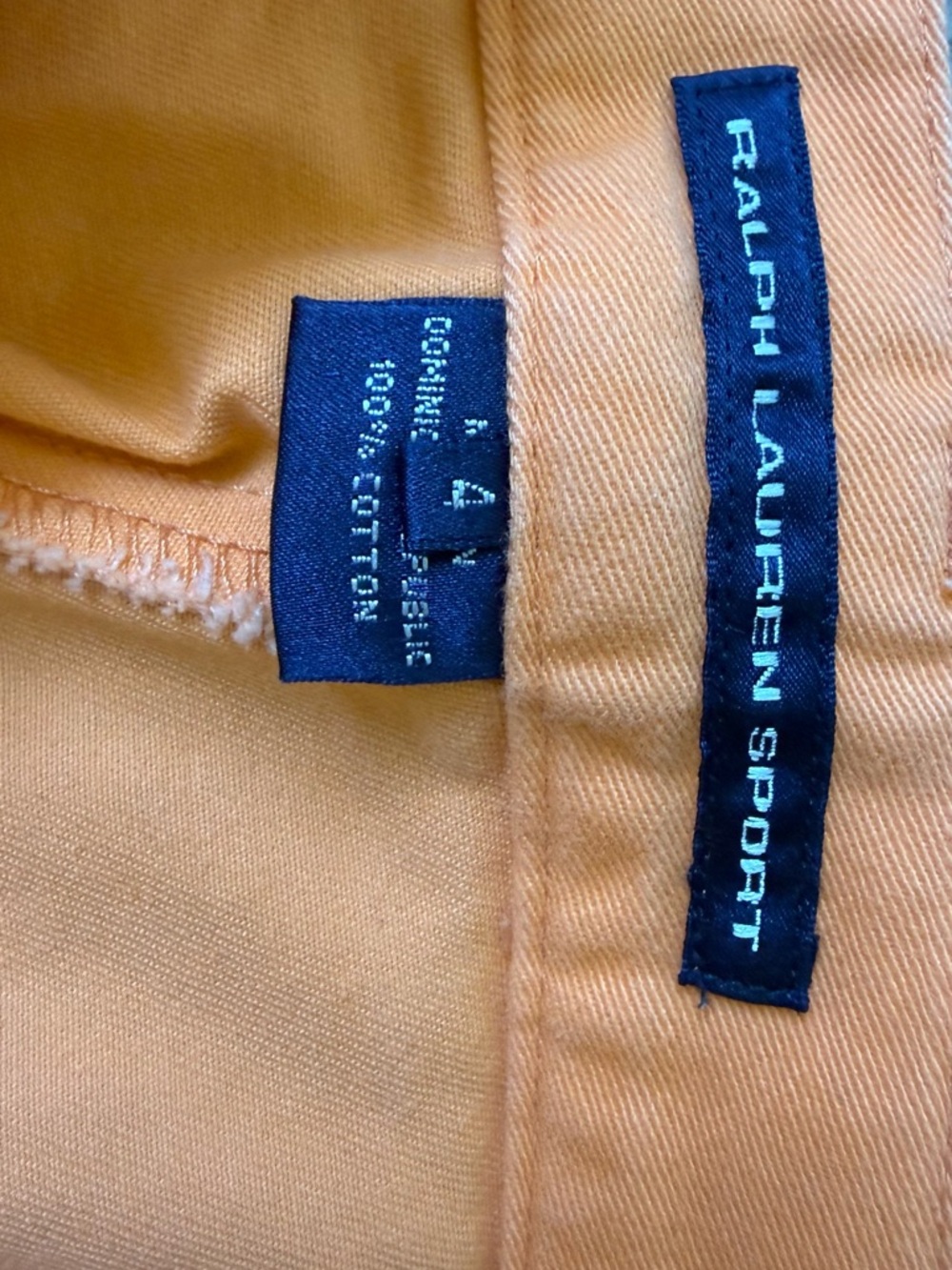 Ralph Lauren Sport Women’s Orange Flat Front Chino Shorts Size 4 - Picture 5 of 5